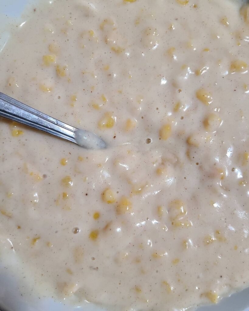 Jamaican hominy corn porridge